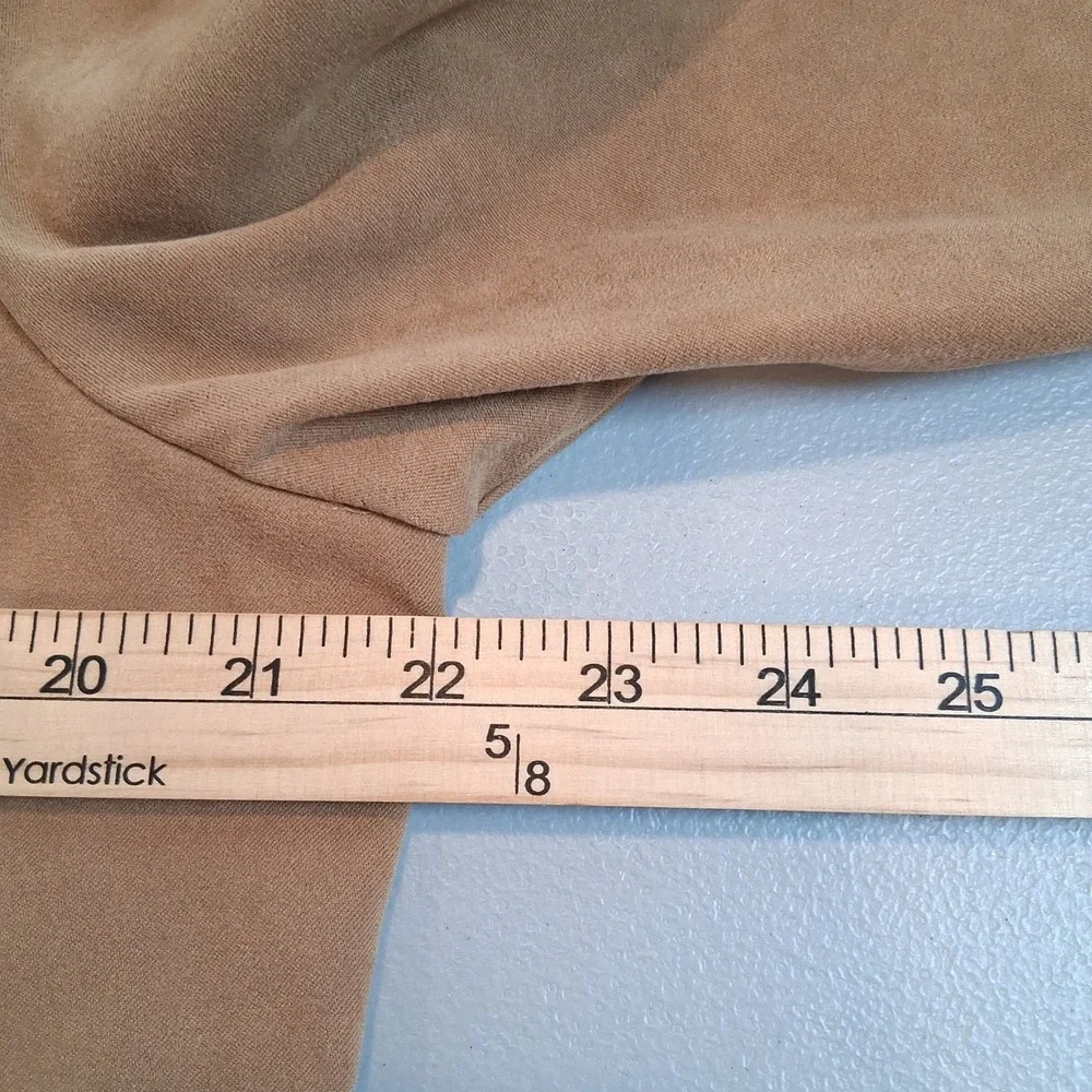 Studio I Womens 14W Faux Suede Open Front Jacket‎ Embroidered Western Boho Fall